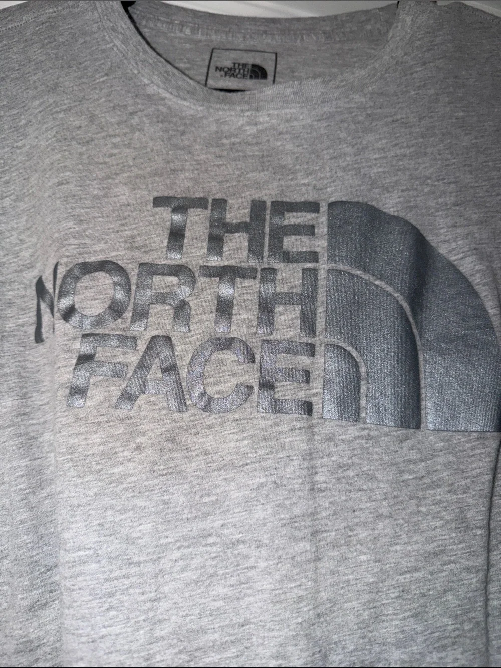 The North Face Heather Gray Short-Sleeve Logo Tee - Picture 3 of 7